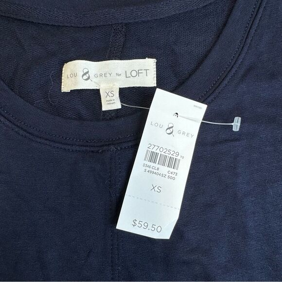 Lou & Grey for LOFT Women’s Dark Navy Swing Shift Mini Dress XS NWT - Picture 8 of 11